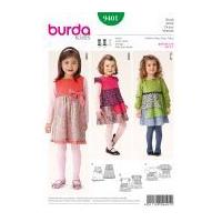 Burda Girls Sewing Pattern 9401 Panelled & Tiered Dresses