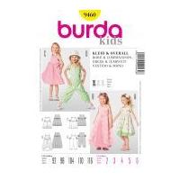 burda childrens easy sewing pattern 9460 dresses jumpsuit