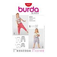 Burda Childrens Easy Sewing Pattern 9493 Harem Pants