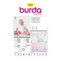 Burda Baby & Toddlers Easy Sewing Pattern 9752 Dress, Top, Dungarees, Jacket & Shorts