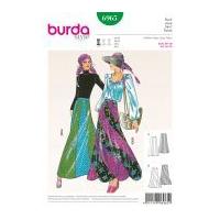 Burda Ladies Easy Sewing Pattern 6965 Vintage Style Gored Maxi Skirt