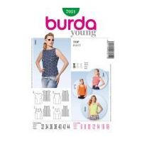 Burda Ladies Easy Sewing Pattern 7051 Summer Tops