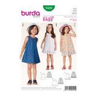 Burda Childrens Easy Sewing Pattern 9420 Sleeveless Summer Dresses