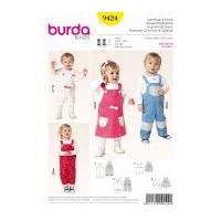 Burda Baby & Toddler Sewing Pattern 9424 Dresses & Dungarees