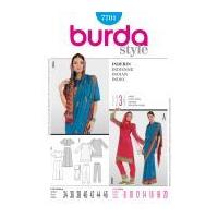 Burda Ladies Sewing Pattern 7701 Indian Style Sari Outfit