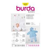 Burda Baby Easy Sewing Pattern 9478 Jacket, Pants & Jumpsuit