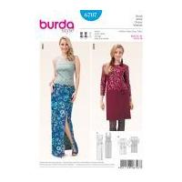 Burda Ladies Easy Sewing Pattern 6707 Panelled Top & Skirt in One Dresses