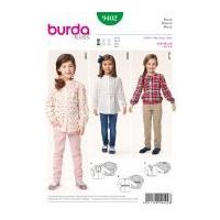 Burda Girls Easy Sewing Pattern 9402 Shirt & Blouse Tops