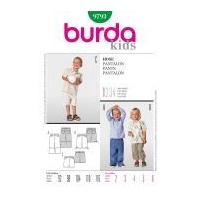 Burda Childrens Easy Sewing Pattern 9793 Trouser Pants & Shorts