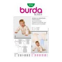 Burda Toddlers Easy Sewing Pattern 9782 Jumpsuit & Sleeping Bag