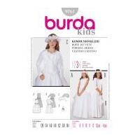 Burda Childrens Sewing Pattern 9761 Special Occasion Dresses, Bolero & Pouch Bag