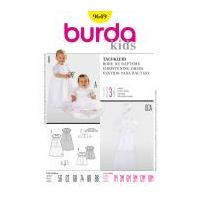 Burda Baby Sewing Pattern 9649 Christening Dress, Bolero & Hat