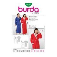 burda childrens easy sewing pattern 9620 bathrobe dressing gown