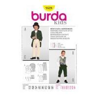 Burda Childrens Sewing Pattern 9528 Jacket, Trouser & Waistcoat Suit