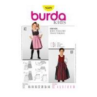 Burda Childrens Sewing Pattern 9509 Dirndl Dresses & Aprons