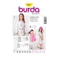 burda childrens easy sewing pattern 9461 dresses pants short jacket