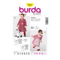 burda toddlers sewing pattern 9457 dirndl dresses apron