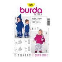 Burda Toddlers Easy Sewing Pattern 9450 Hooded Jackets & Dungarees