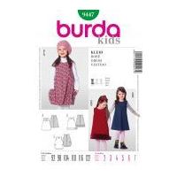 Burda Childrens Easy Sewing Pattern 9447 Sleeveless Dresses