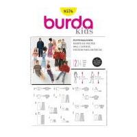 Burda Craft Easy Sewing Pattern 8576 Barbie Style Doll Clothes