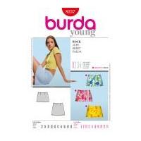 Burda Ladies Easy Sewing Pattern 8237 Flared Low-Rise Short Skirts