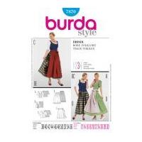 burda ladies sewing pattern 7870 dirndl dresses aprons