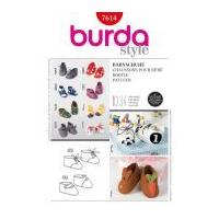 Burda Baby Easy Sewing Pattern 7614 Baby Booties & Shoes