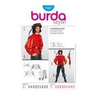burda men39s sewing pattern 7467 middle age guard fancy dress costume