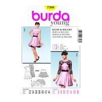 Burda Ladies Sewing Pattern 7308 Dresses, Underskirt & Bolero