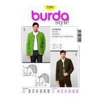 Burda Men's Easy Sewing Pattern 7291 Simple Classic Jackets