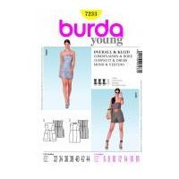 Burda Ladies Sewing Pattern 7233 Short Jumpsuit & Dress