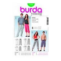 Burda Ladies & Men's Sewing Pattern 7230 Casual Sweat Pants