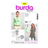 Burda Ladies Sewing Pattern 7220 Loose Fit Blouse Tops & Tunic