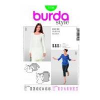 burda ladies sewing pattern 7198 blouse top tunic