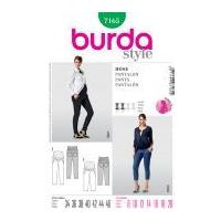 Burda Ladies Easy Sewing Pattern 7165 Maternity Cropped & Full Length Pants