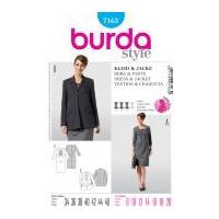 Burda Ladies Sewing Pattern 7163 Maternity Dress & Jacket