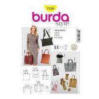 Burda Easy Accessories Sewing Pattern 7158 Shopping Bags & Handbags