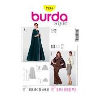 Burda Ladies Easy Sewing Pattern 7154 Short, Mid & Long Capes