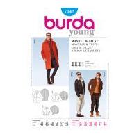 Burda Men's Sewing Pattern 7142 Classic Coats & Jackets
