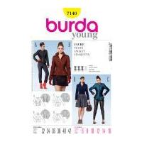 Burda Ladies Sewing Pattern 7140 Fitted Jackets in 4 Variations