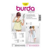 Burda Ladies Easy Sewing Pattern 7109 Vintage Style 50's Night Gown & Pyjamas
