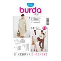 burda ladies sewing pattern 7105 maternity trouser skirt jacket suit