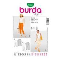 Burda Ladies Easy Sewing Pattern 7062 Slim Trouser Pants
