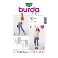 Burda Ladies Petite Sizes Easy Sewing Pattern 7058 Slim Trouser Pants