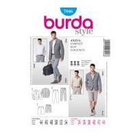 Burda Men's Sewing Pattern 7046 Jacket, Trousers & Bermuda Shorts Suit