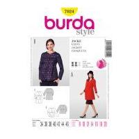 Burda Ladies Sewing Pattern 7024 Maternity Empire Line Jackets