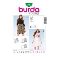 Burda Ladies Easy Sewing Pattern 7016 Pleated & Flared Skirts