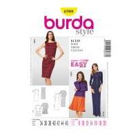 Burda Ladies Easy Sewing Pattern 6988 Bateau Neck Jersey Dresses