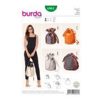 Burda Accessories Easy Sewing Pattern 6961 Drawstring Hand Bags