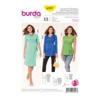 Burda Ladies Sewing Pattern 6957 Maternity Wrap Tops & Dress